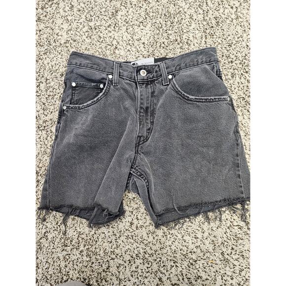 30w USA 90s Vintage Levi's SilverTab Cutoffs Shorts Faded Black - Picture 1 of 8